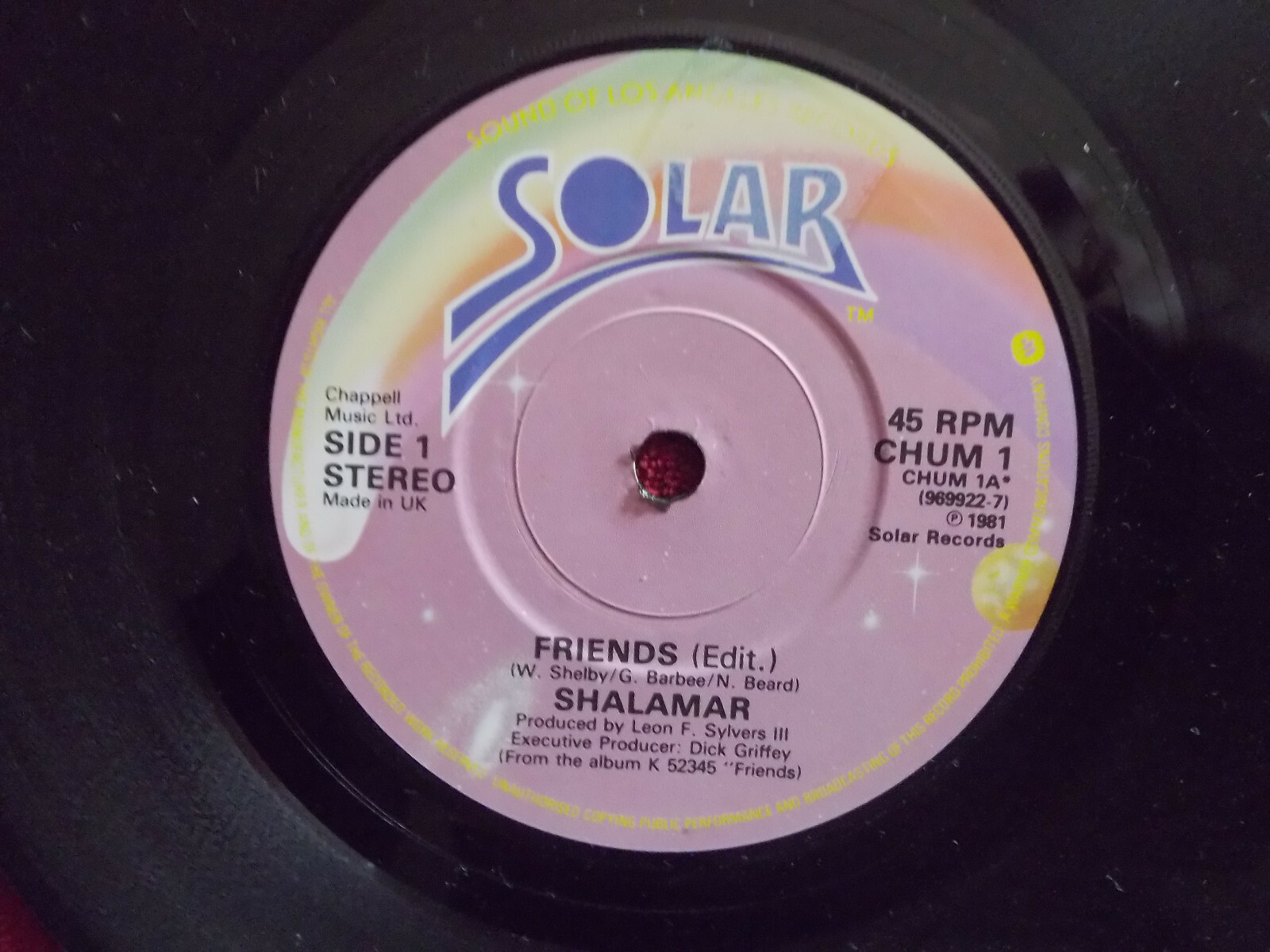 Shalamar – Friends / I just stopped by because I had to (45 U/min, Solar Records)