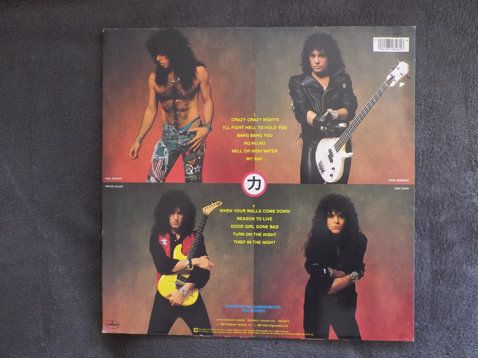 Kiss – Crazy Nights (LP, Mercury Records, 1987), Bild 2