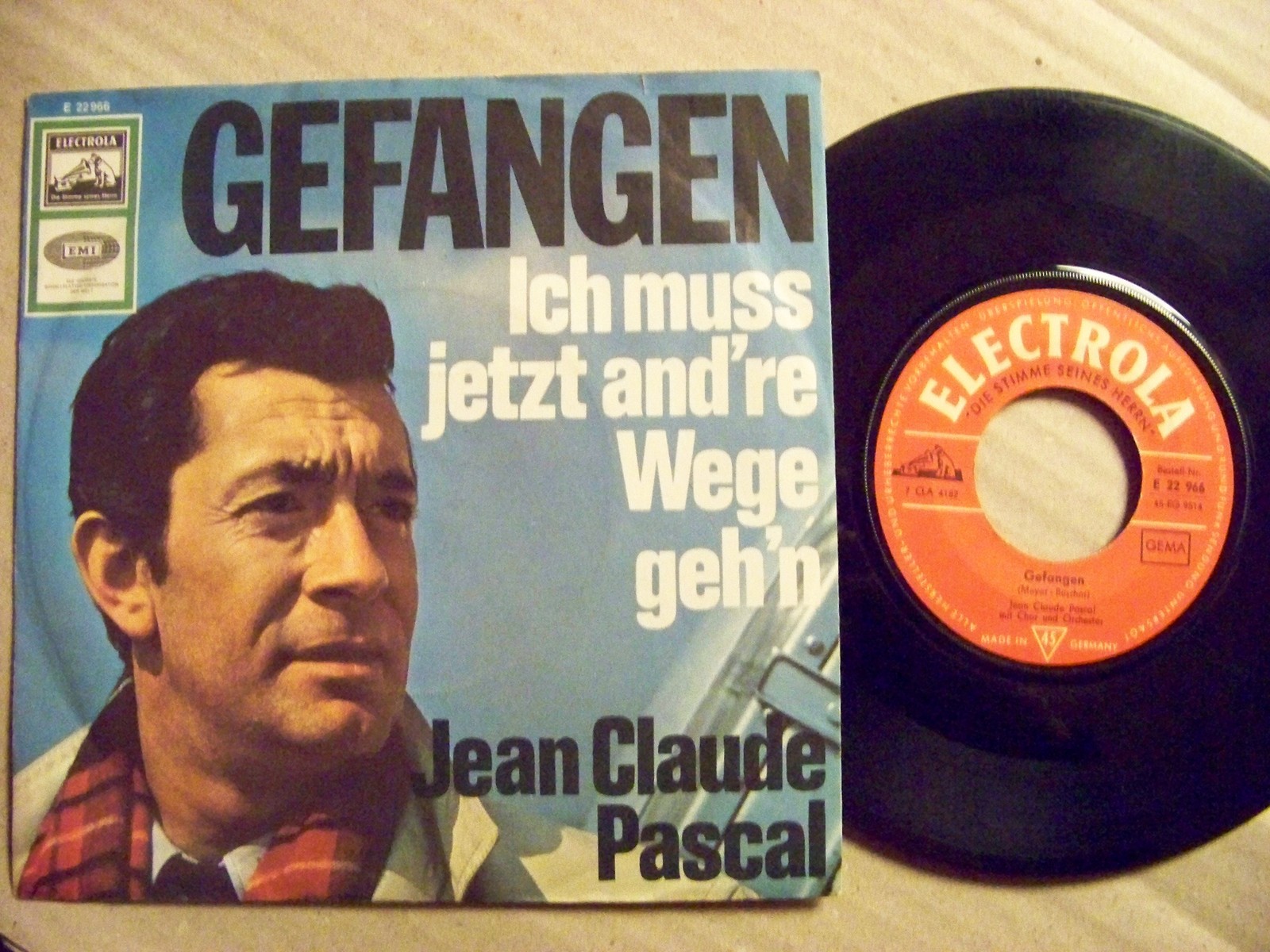 Jean Claude Pascal – Gefangen / Ich muss jetzt andere Wege geh'n (Electrola, E 22 966)
