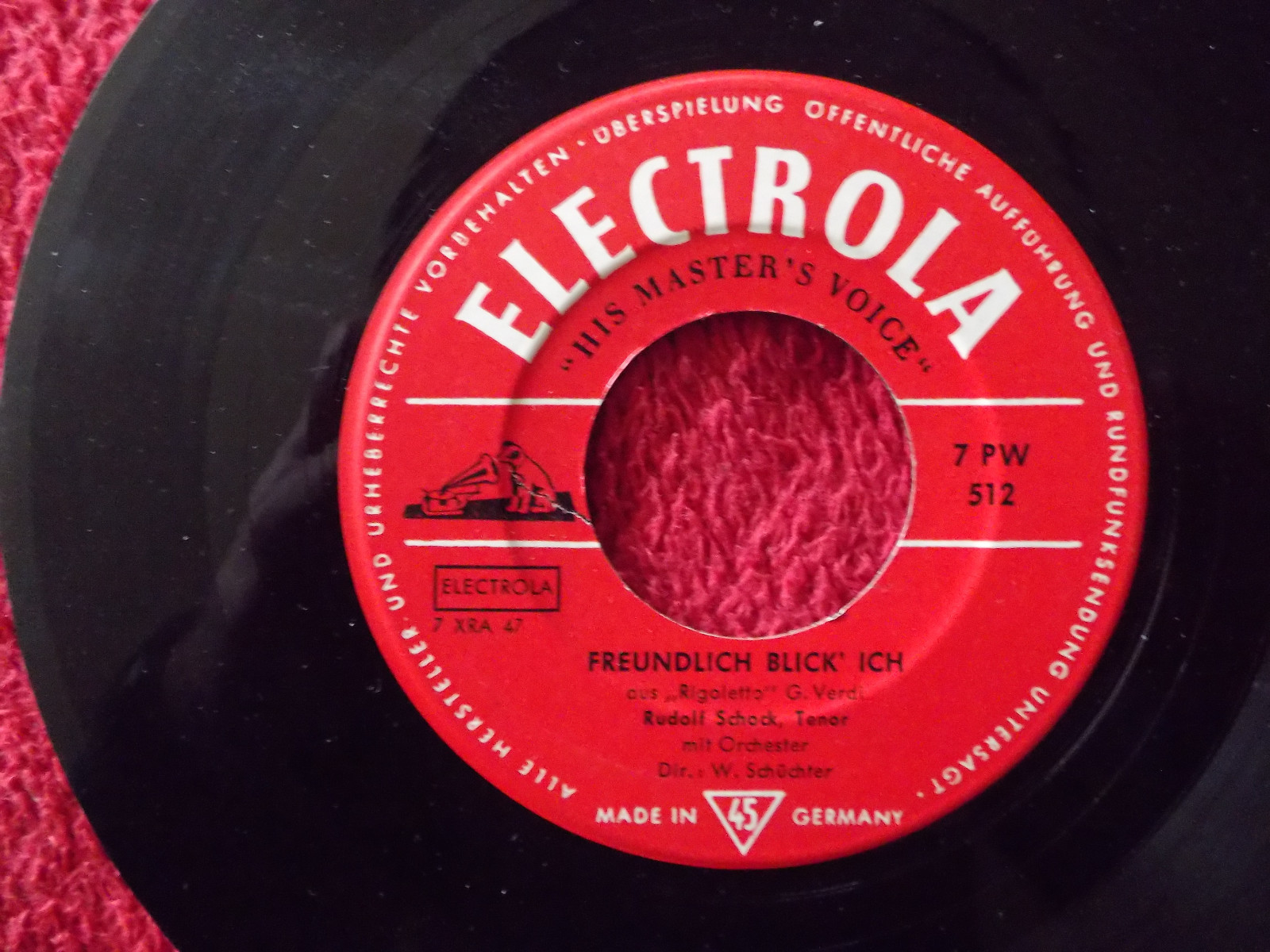 Rudolf Schock – O wie so trügerisch / Freundlich blick´ ich (Electrola, 7 PW 512)