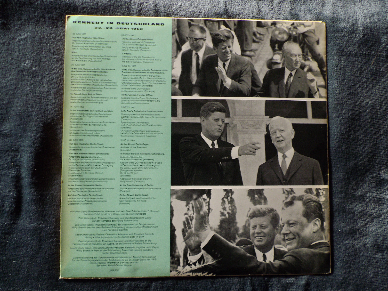 Kennedy in Deutschland – Im Zeichen der Freundschaft | LP, Bild 2