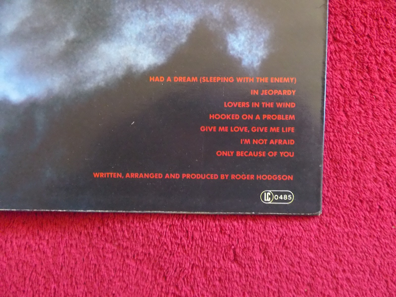Roger Hodgson – In the Eye of the Storm (LP, A&M Records, AMLX 65004, 1984), Bild 6