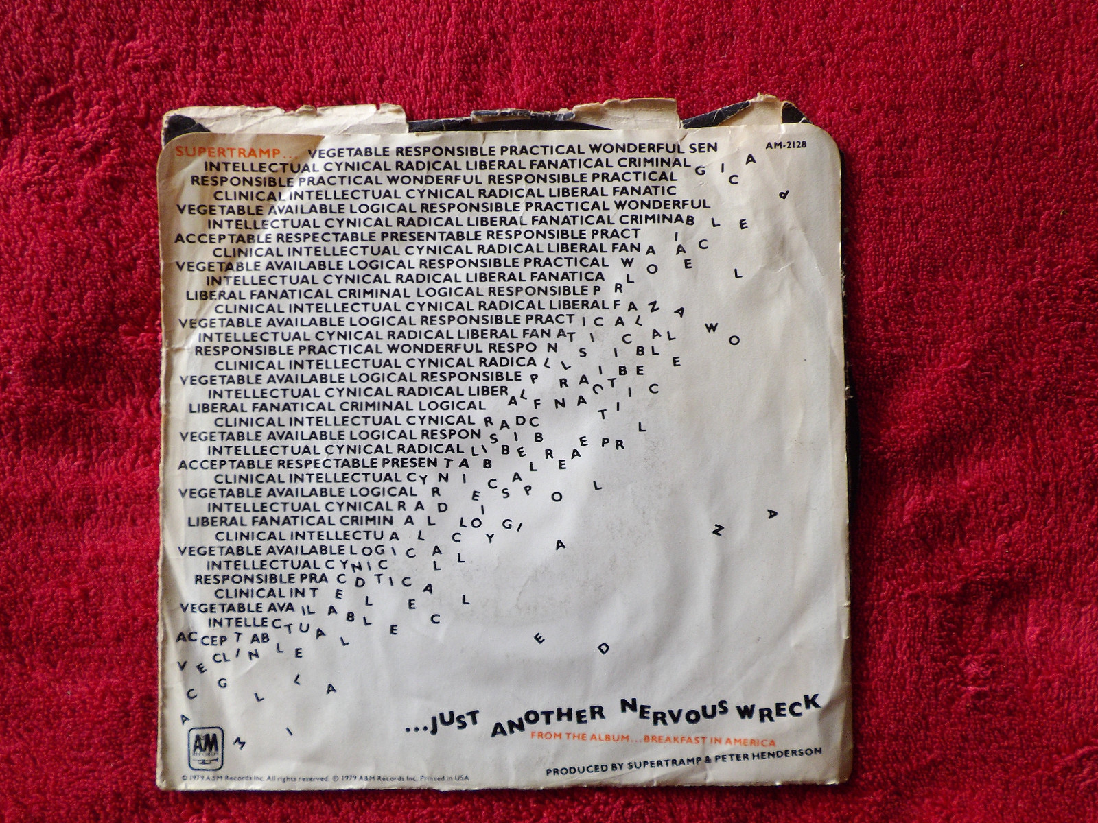 Supertramp – The Logical Song / Just Another Nervous Wreck (US-Single, 1979), Bild 2