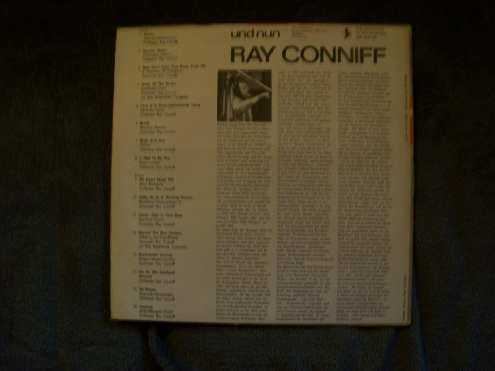 Ray Conniff – Und nun | Amiga LP, DDR 1966, Bild 2