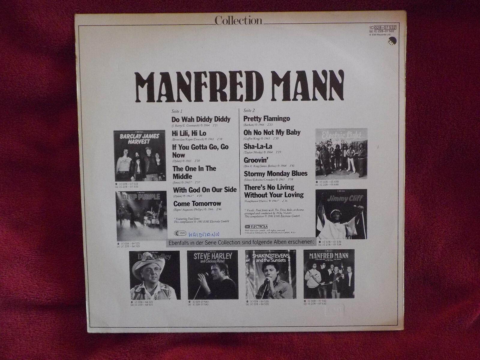 Manfred Mann – Collection (LP, EMI Records, 1981), Bild 2