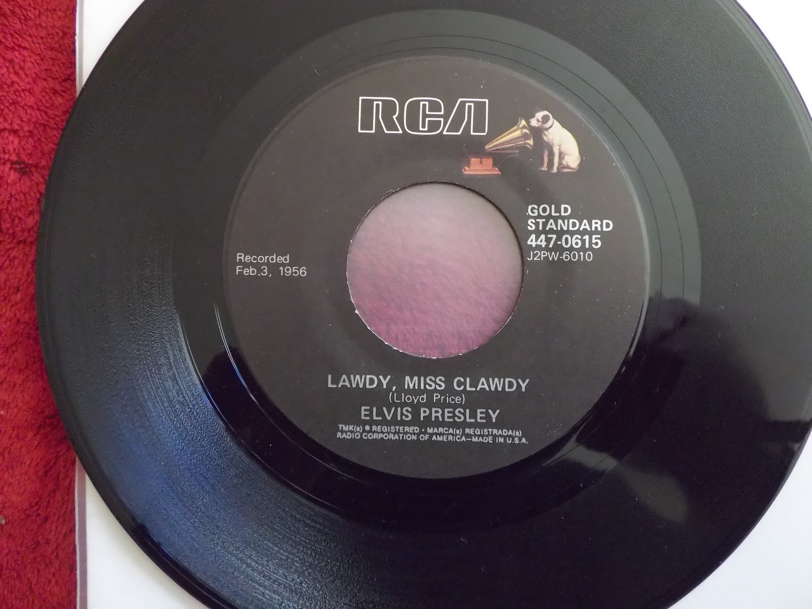 Elvis Presley – Shake, Rattle and Roll / Lawdy, Miss Clawdy (RCA Records 447-0615)