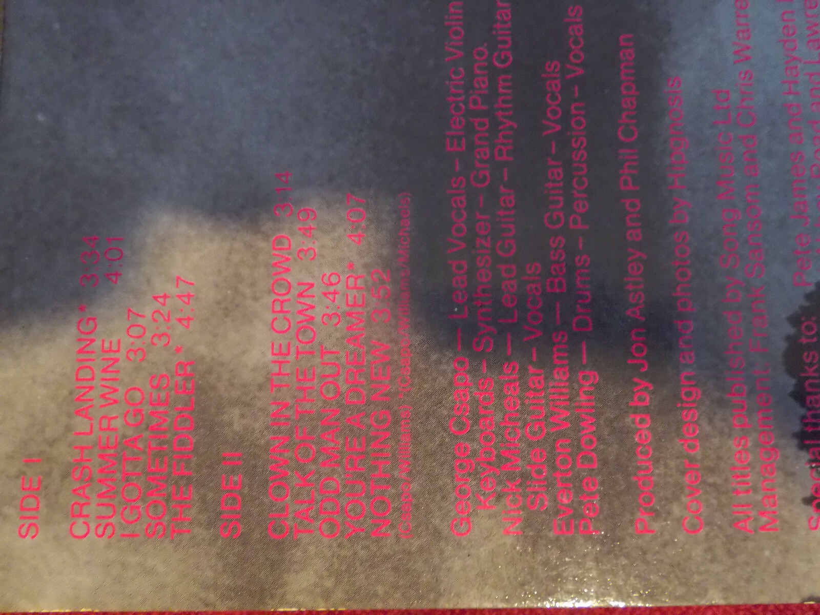 Bethnal – Crash landing (LP), Bild 3