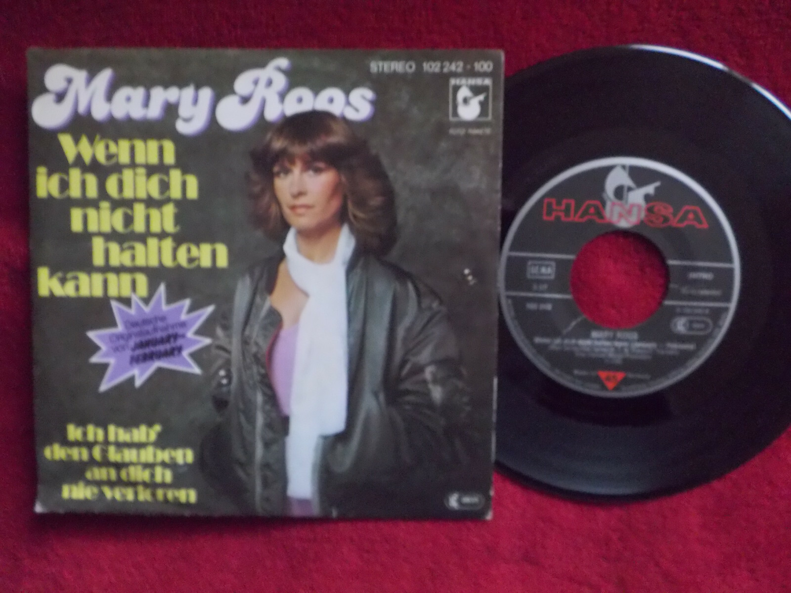 Mary Roos – Wenn ich dich nicht halten kann / Ich hab´ den Glauben an dich nie verloren (Single)