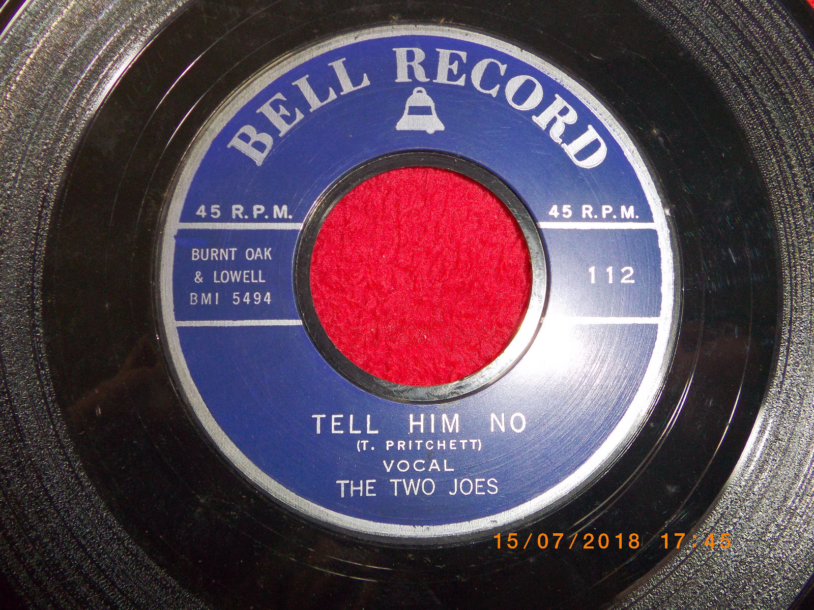 The Two Joes – Poor Jenny / Tell him no (US Bell 45), Bild 2