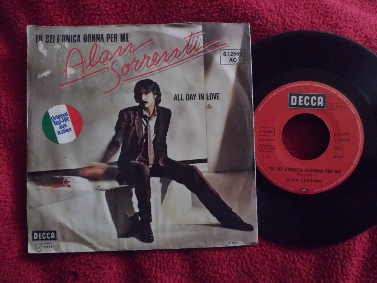 Alan Sorrenti – Tu sei l´unica donna per me / All day in love (Decca 7″ Single, 1979)