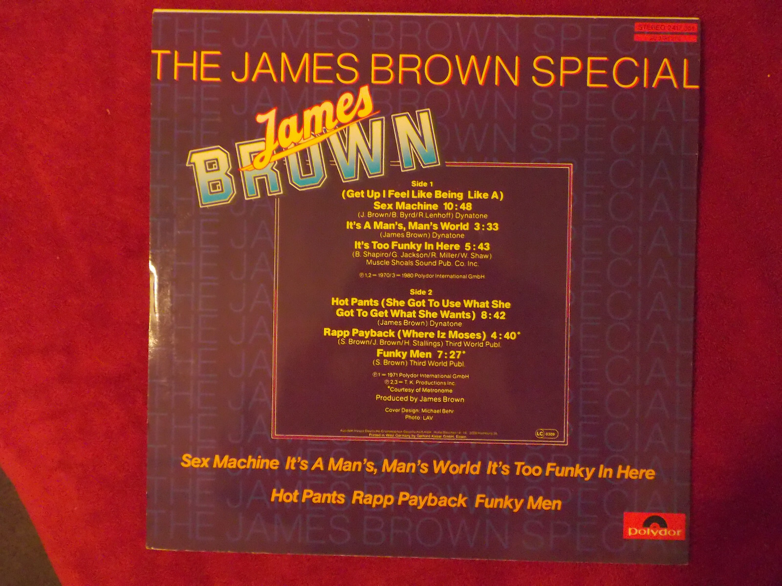 James Brown – The James Brown Special (Polydor LP, 1986), Bild 3