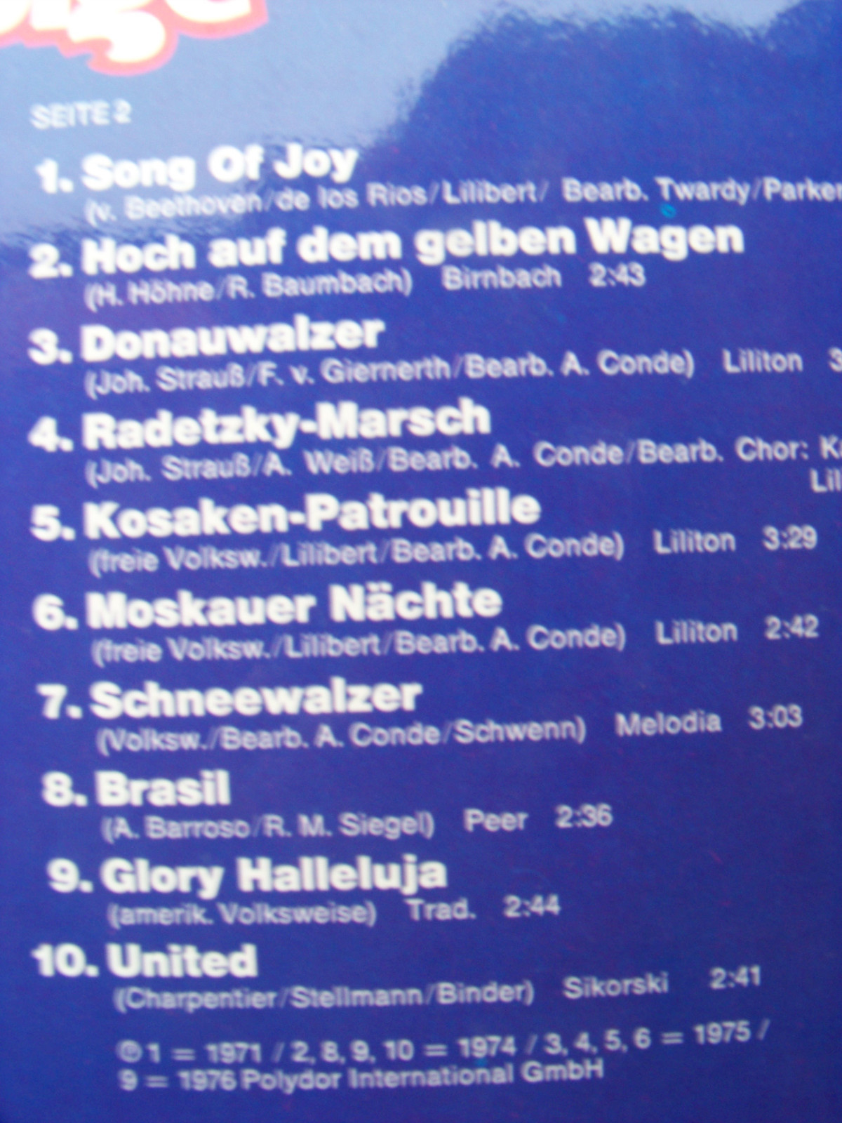 Fischer Chöre – Die 20 größten Erfolge | Polydor LP, Bild 4