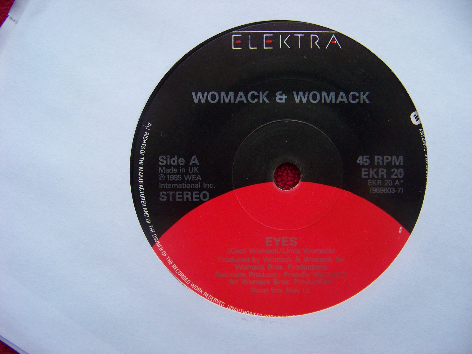 Womack & Womack – Eyes / No relief (Remixed Edit), UK-Single