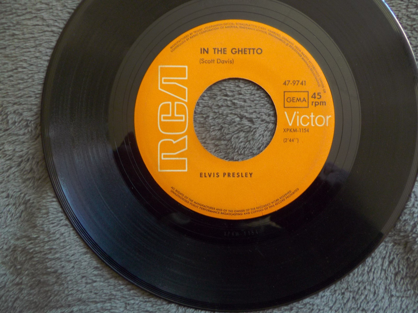 Elvis Presley – In the ghetto / Any day now (RCA Victor, 1969)