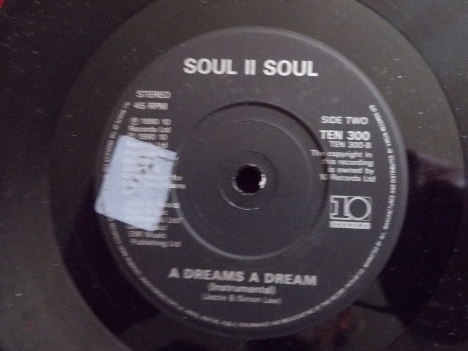 Soul II Soul – A dreams a dream / A dreams a dream (Instr.) – 7-Inch-Single, Bild 2