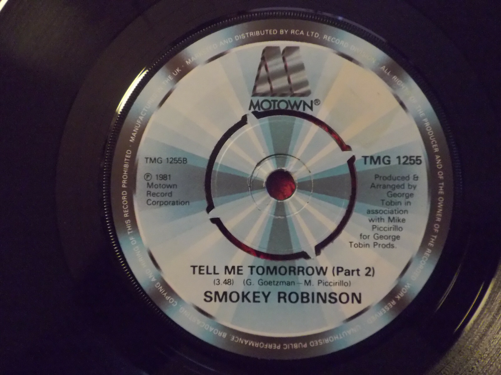 Smokey Robinson – Tell Me Tomorrow (Part 1 + 2) · Motown · UK-Single, Bild 2
