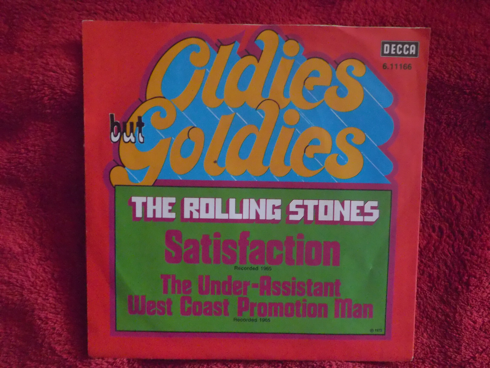 The Rolling Stones – Satisfaction / The Under Assistant West Coast Promotion Man | Decca 6.11166, Bild 3