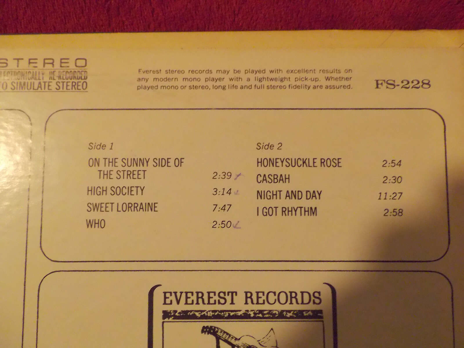 Sidney Bechet – Guest Artists Lionel Hampton (LP, US), Bild 3