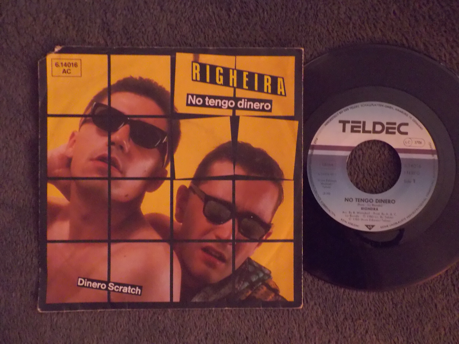 Righeira – No tengo dinero / Dinero scratch | Teldec 7″ Single, 1983