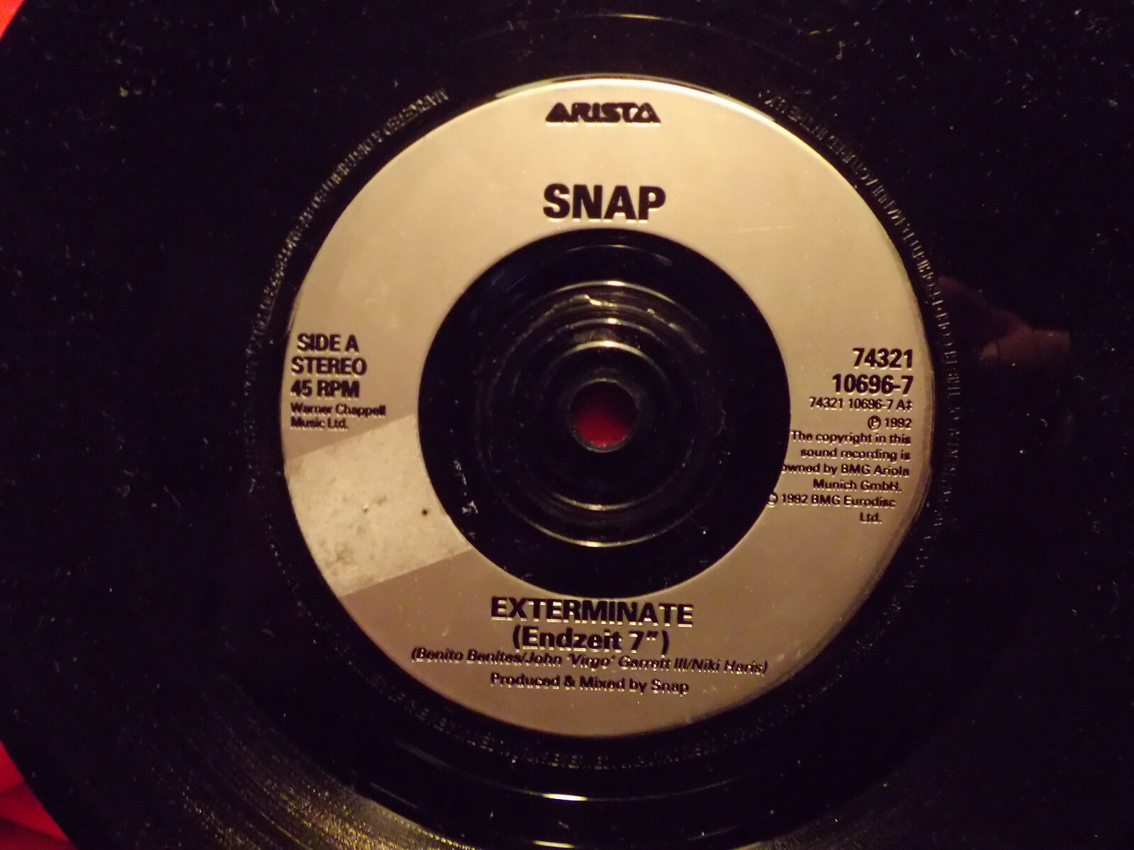 Snap – Exterminate (2 Versionen), UK 7″-Single