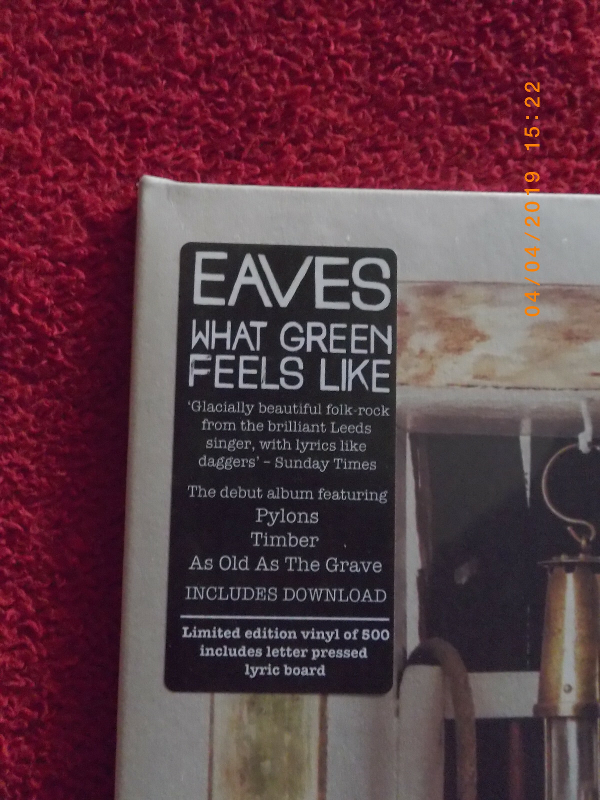 Eaves – What green feels like (LP, Heavenly Records), Bild 2