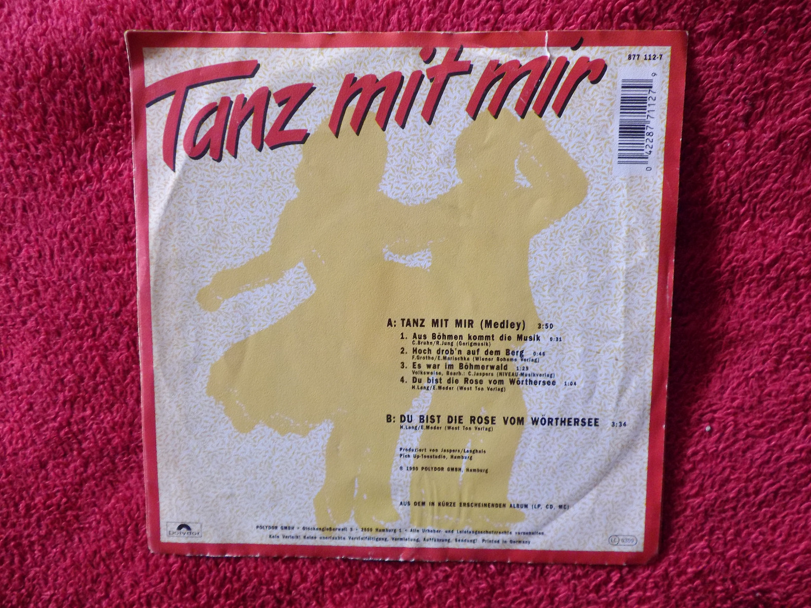 Marion Maerz – Tanz mit mir (Medley) / Du bist die Rose vom Wörthersee | Polydor 877 112-7, Deutschland 1990, Bild 2