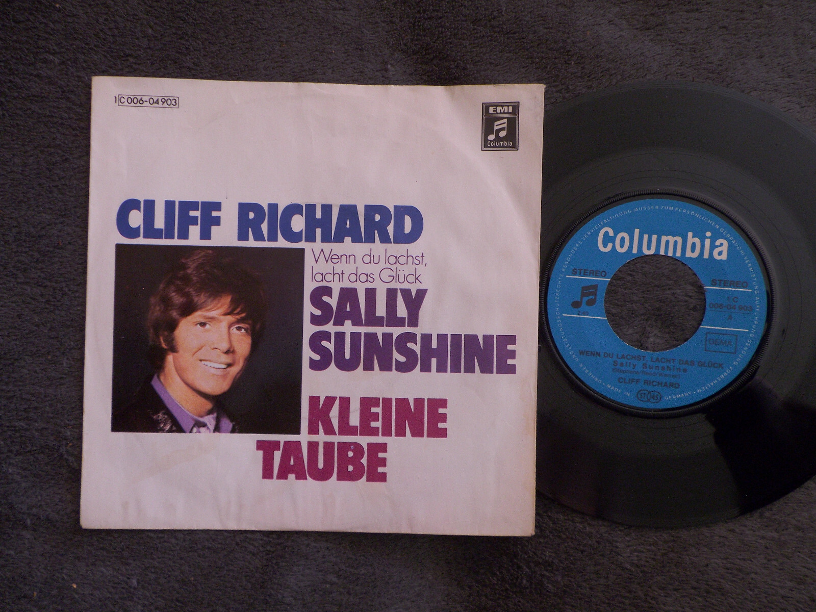Cliff Richard – Wenn du lachst, lacht das Glück / Sally Sunshine / Kleine Taube (7″-Single, 1973)