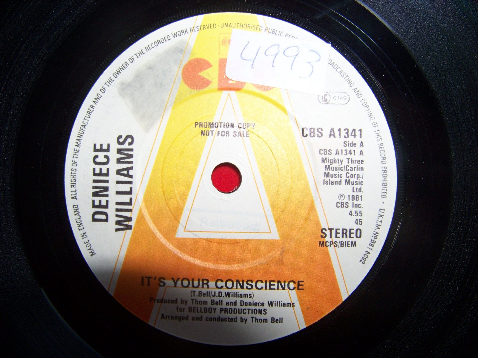 Deniece Williams – It´s your conscience / Sweet surrender | CBS Records, 1981