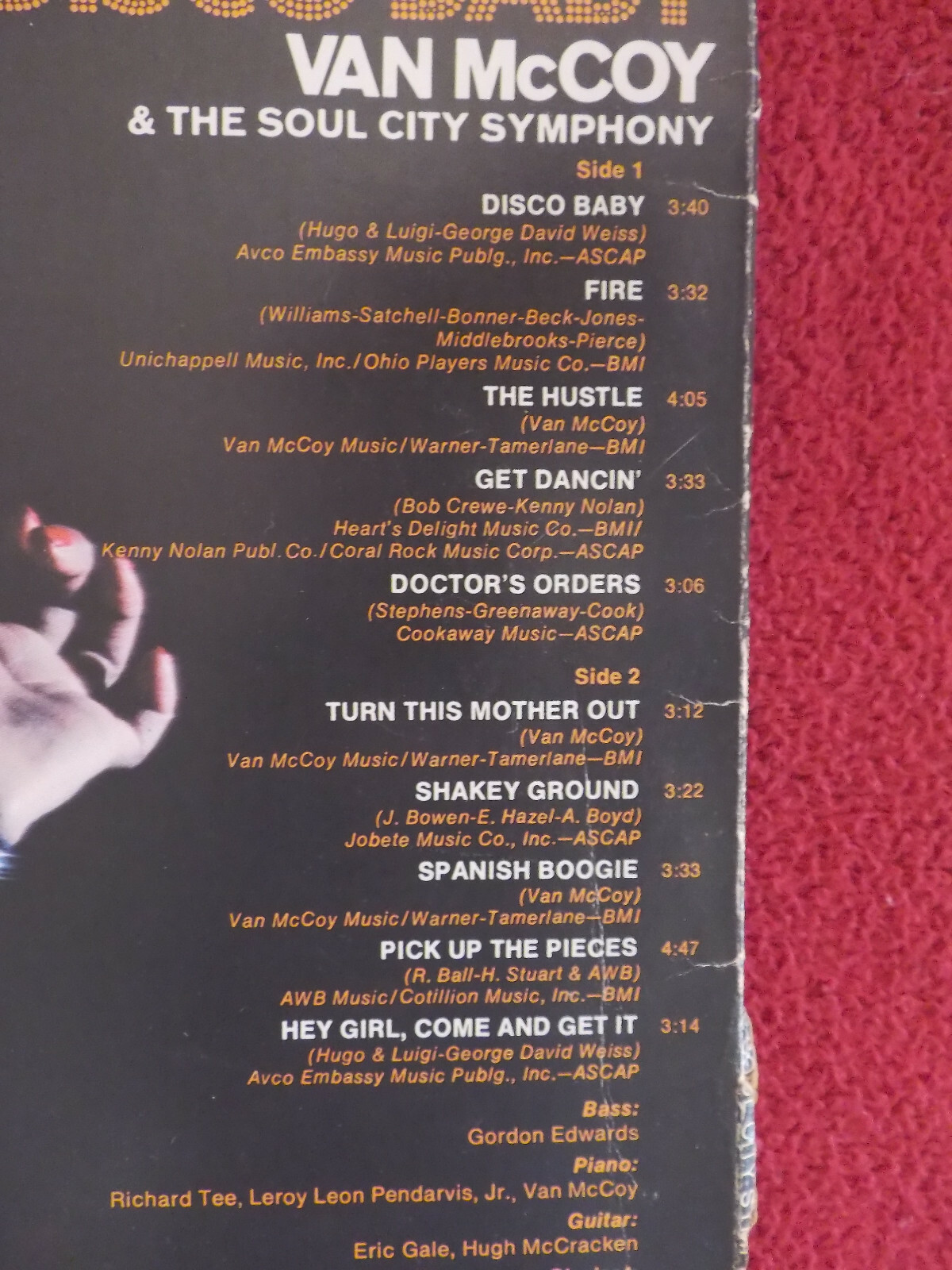 Van McCoy & the Soul City Symphony – Disco Baby | LP, Avco Records, 1975, Bild 3