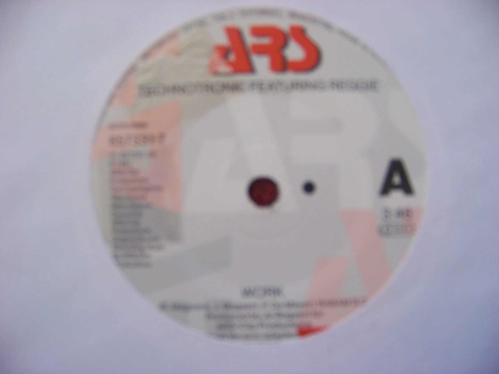 Technotronic feat. Reggie – Work / Work it (Dub Mix) | ARS Records, 1991, 7″-Single