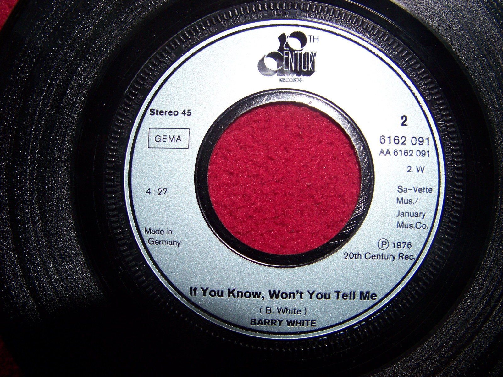 Barry White – Baby, We Better Try to Get It Together / If You Know, Won’t You Tell Me – 7″ Single, Bild 2