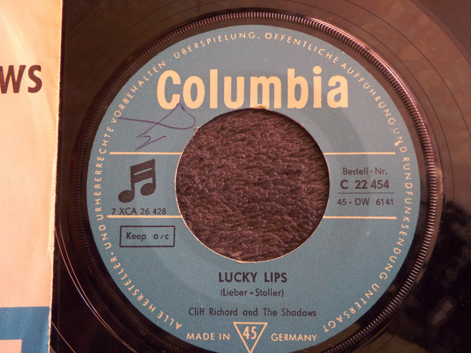 Cliff Richard – Lucky Lips / I Wonder (Columbia Records), Bild 2