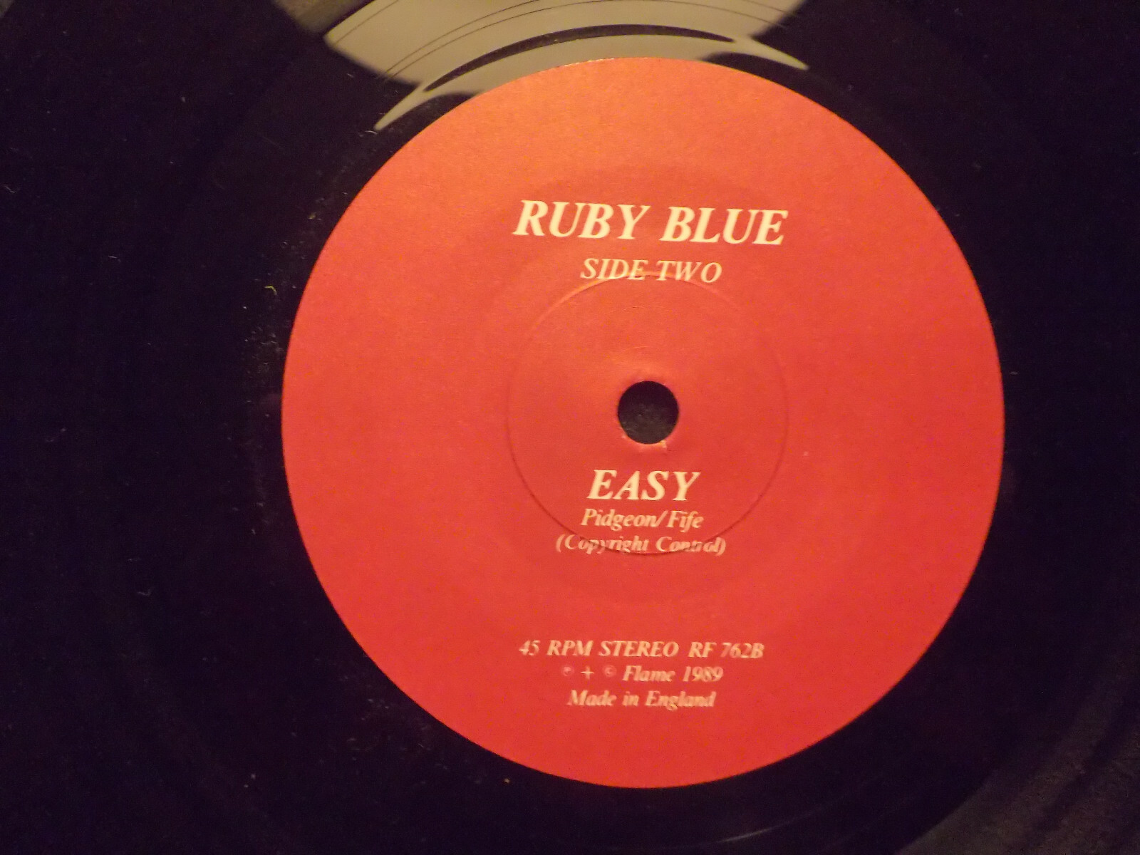 Ruby Blue – Stand Together / Easy | Red Flame Records, RF 762, 1989, Bild 2
