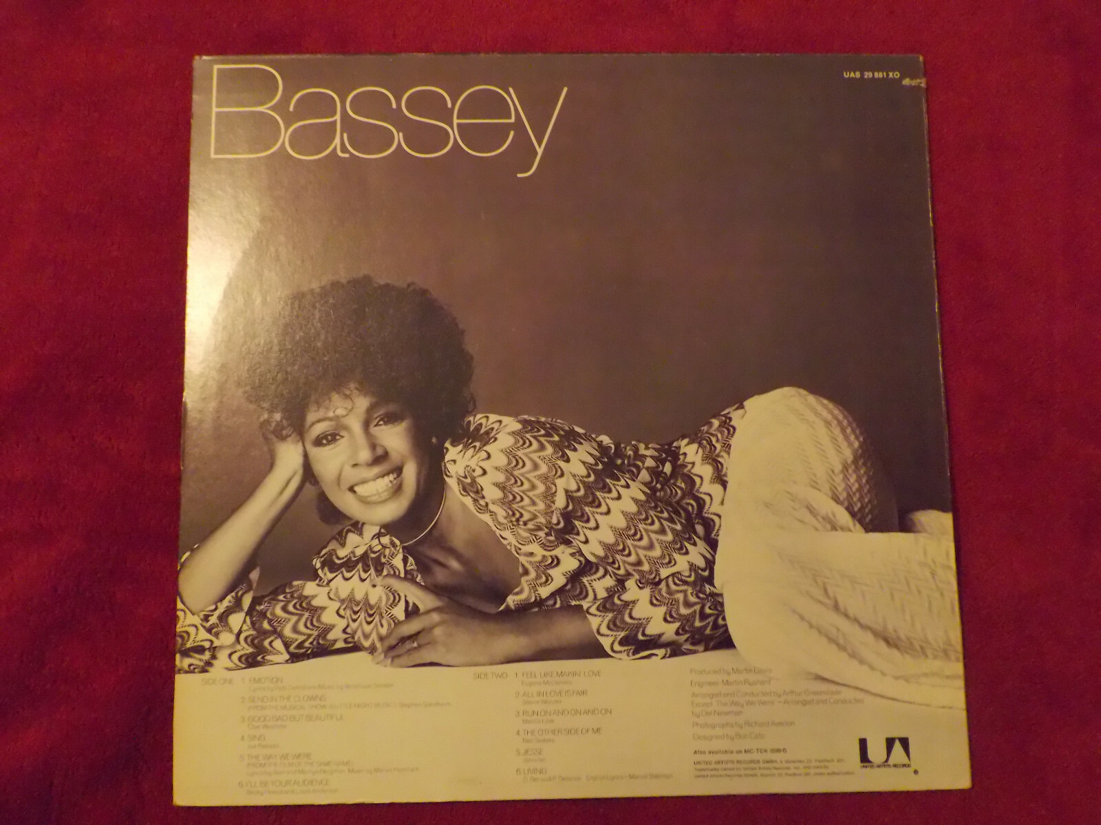 Shirley Bassey – Good, bad but beautiful (LP, 1975), Bild 2