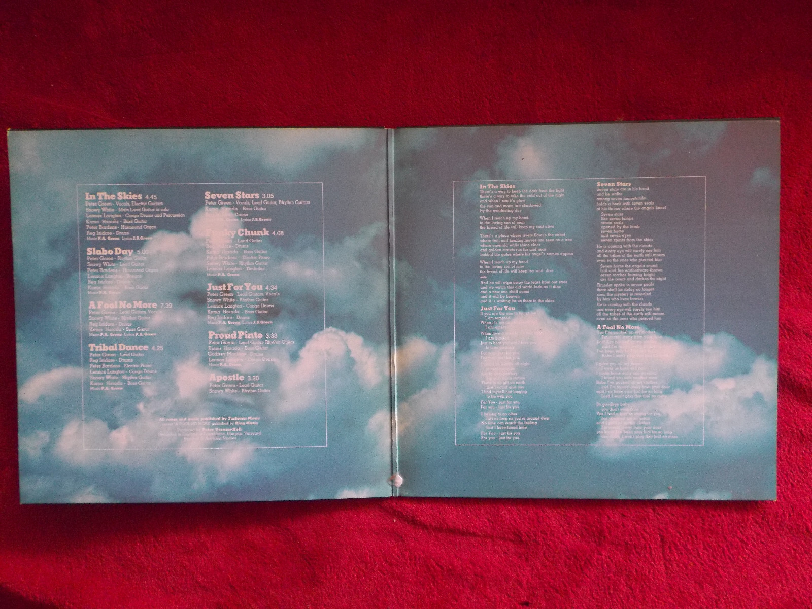 Peter Green – In the Skies | Lotus Records LS 4063, LP, Schweden 1979, Bild 3