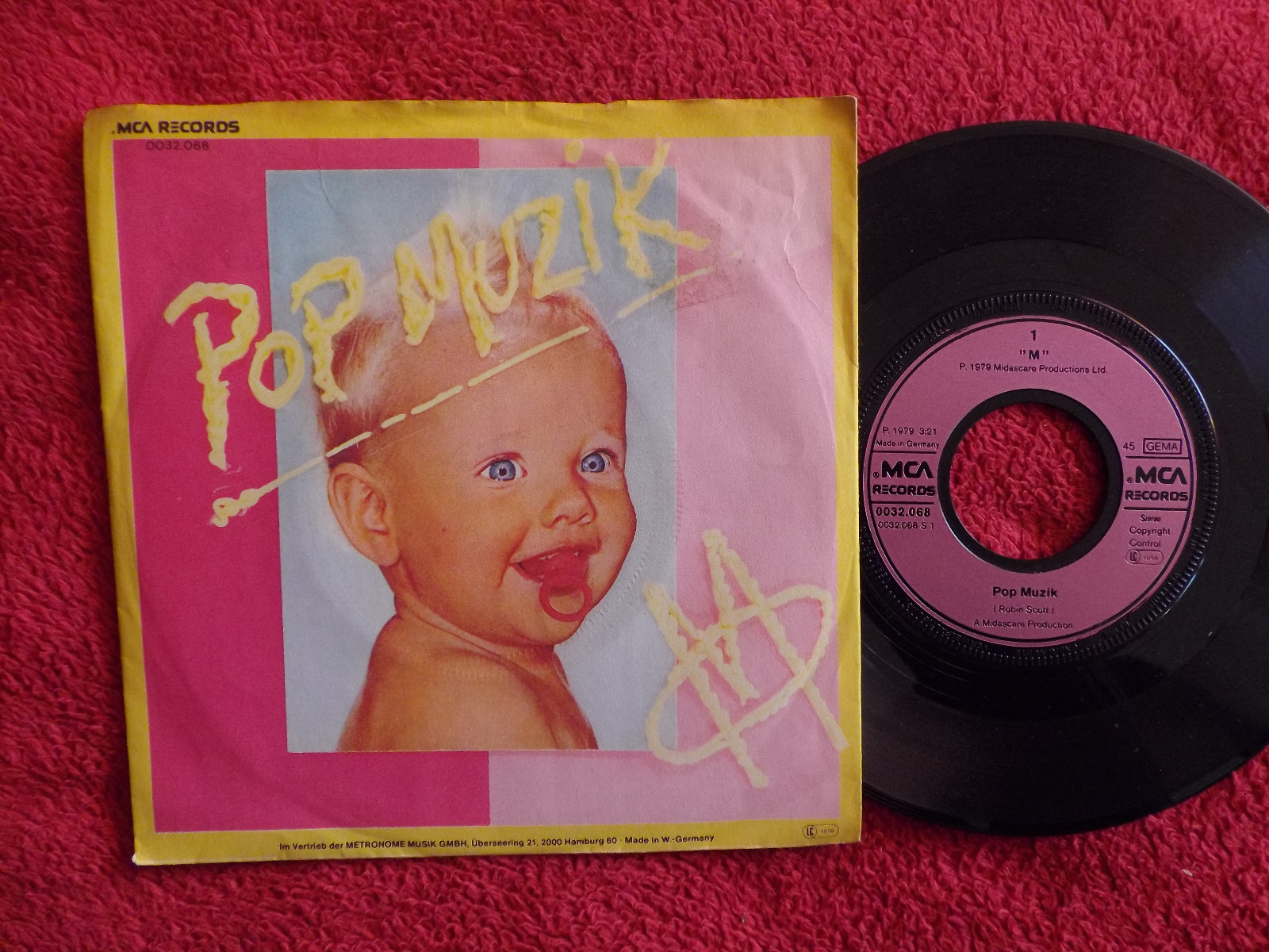 M – Pop muzik / M factor – MCA Records 0032.068, deutsche Single (1979)