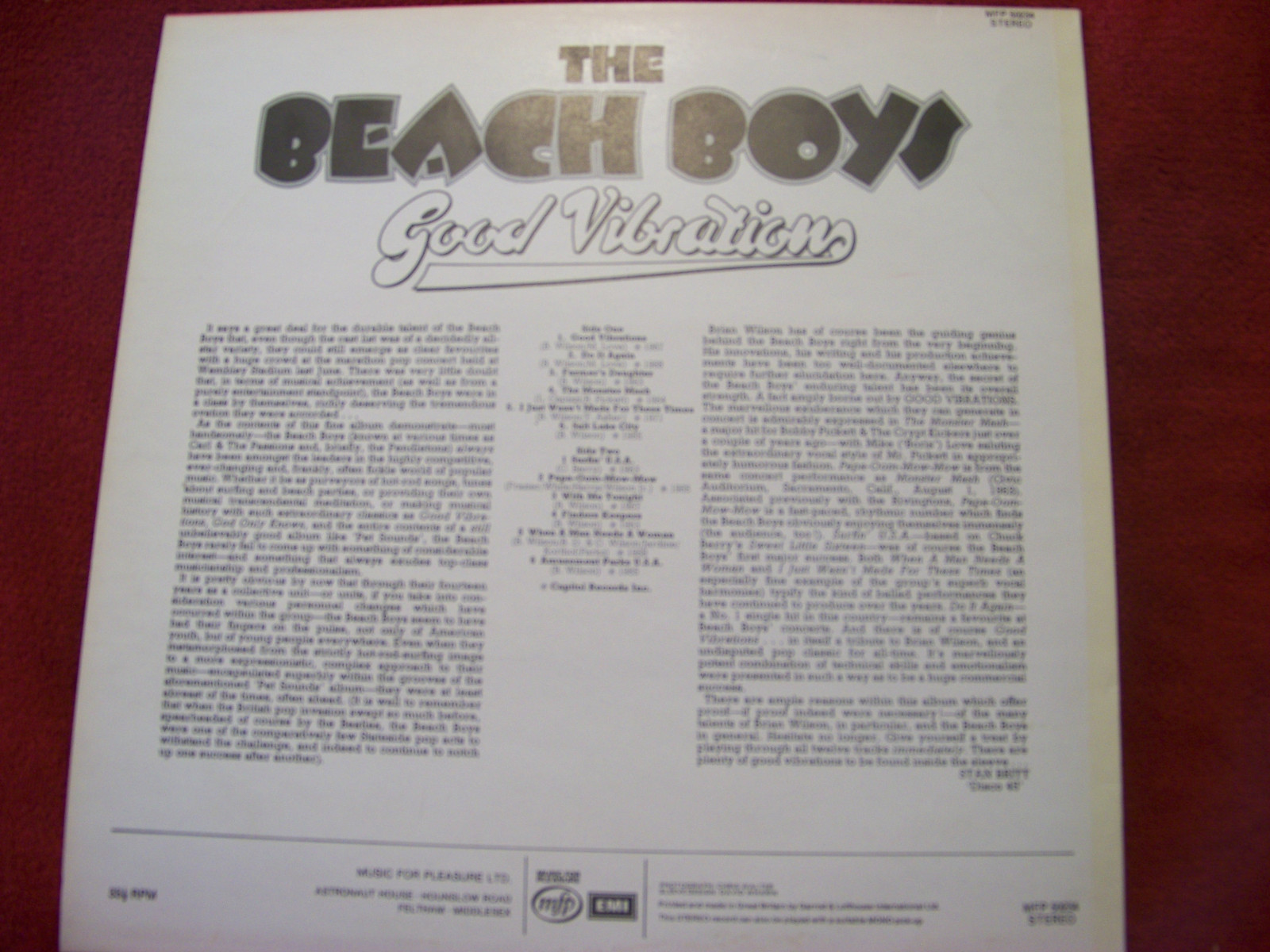 The Beach Boys – Good Vibrations (LP), Bild 2