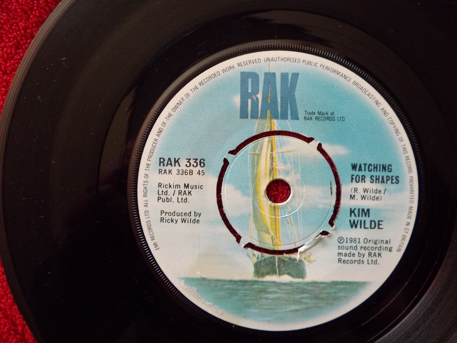 Kim Wilde – Cambodia / Watching for Shapes | RAK 336, 1981, Bild 2