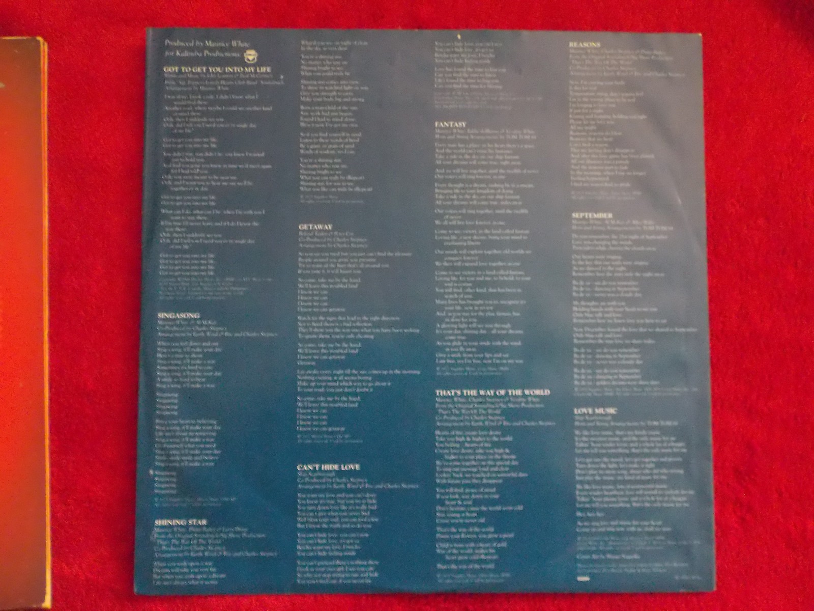 Earth, Wind & Fire – The best of... | CBS 83284, NL, 1978, LP, Bild 2