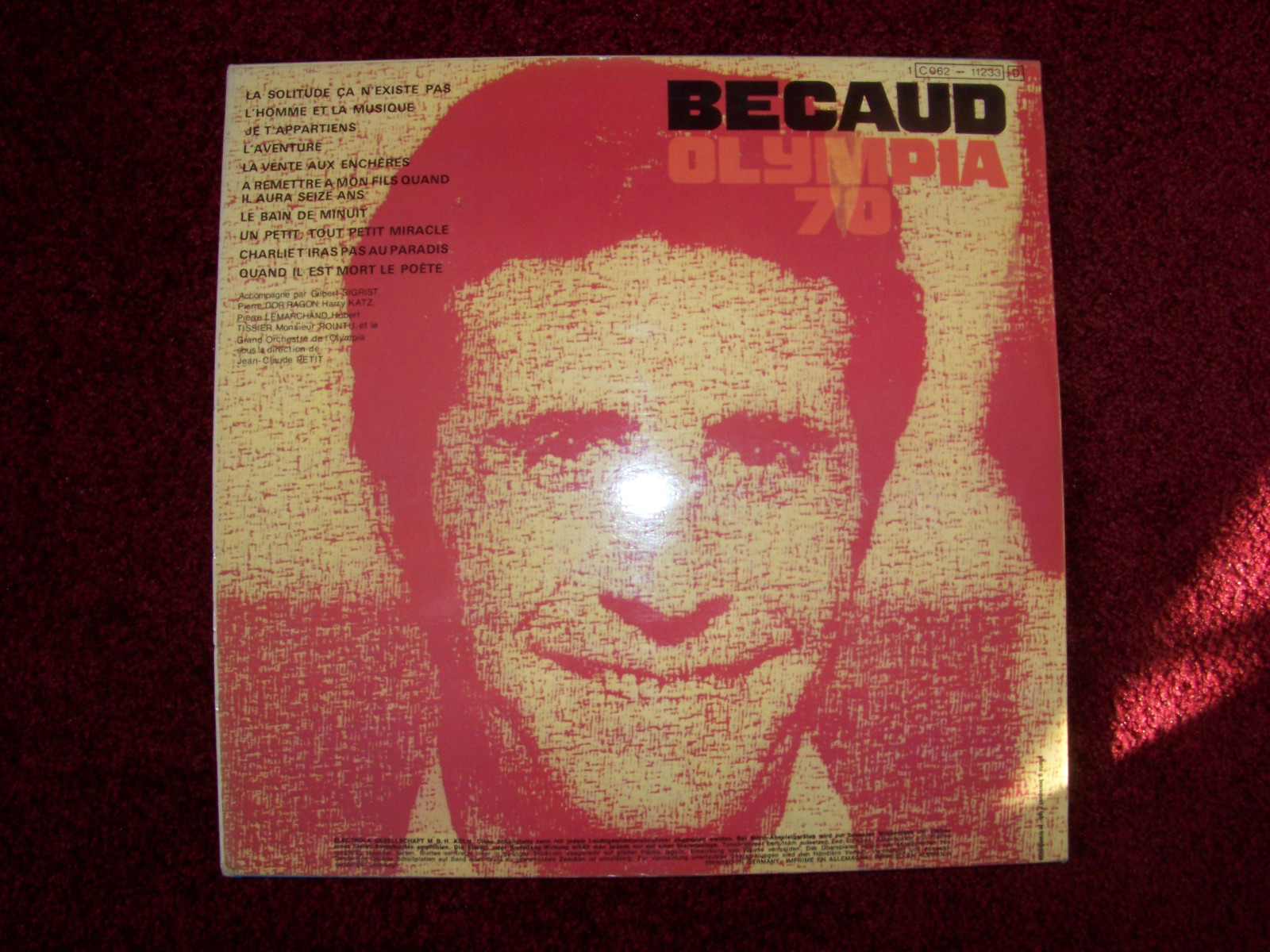 Gilbert Becaud – Olympia 70 | Columbia / EMI Records, LP, Bild 2