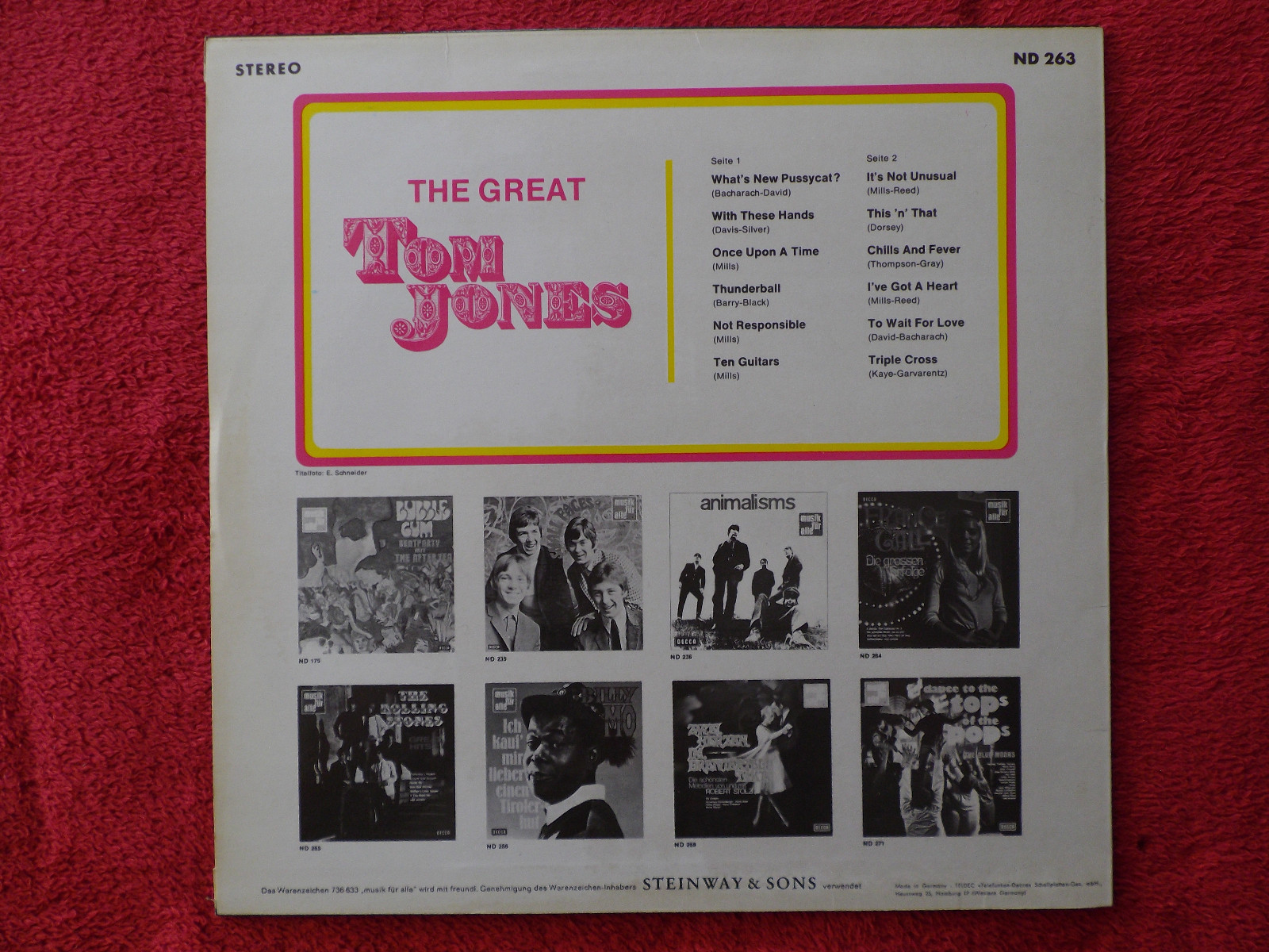 Tom Jones – The Great | Decca Records, LP, Bild 2