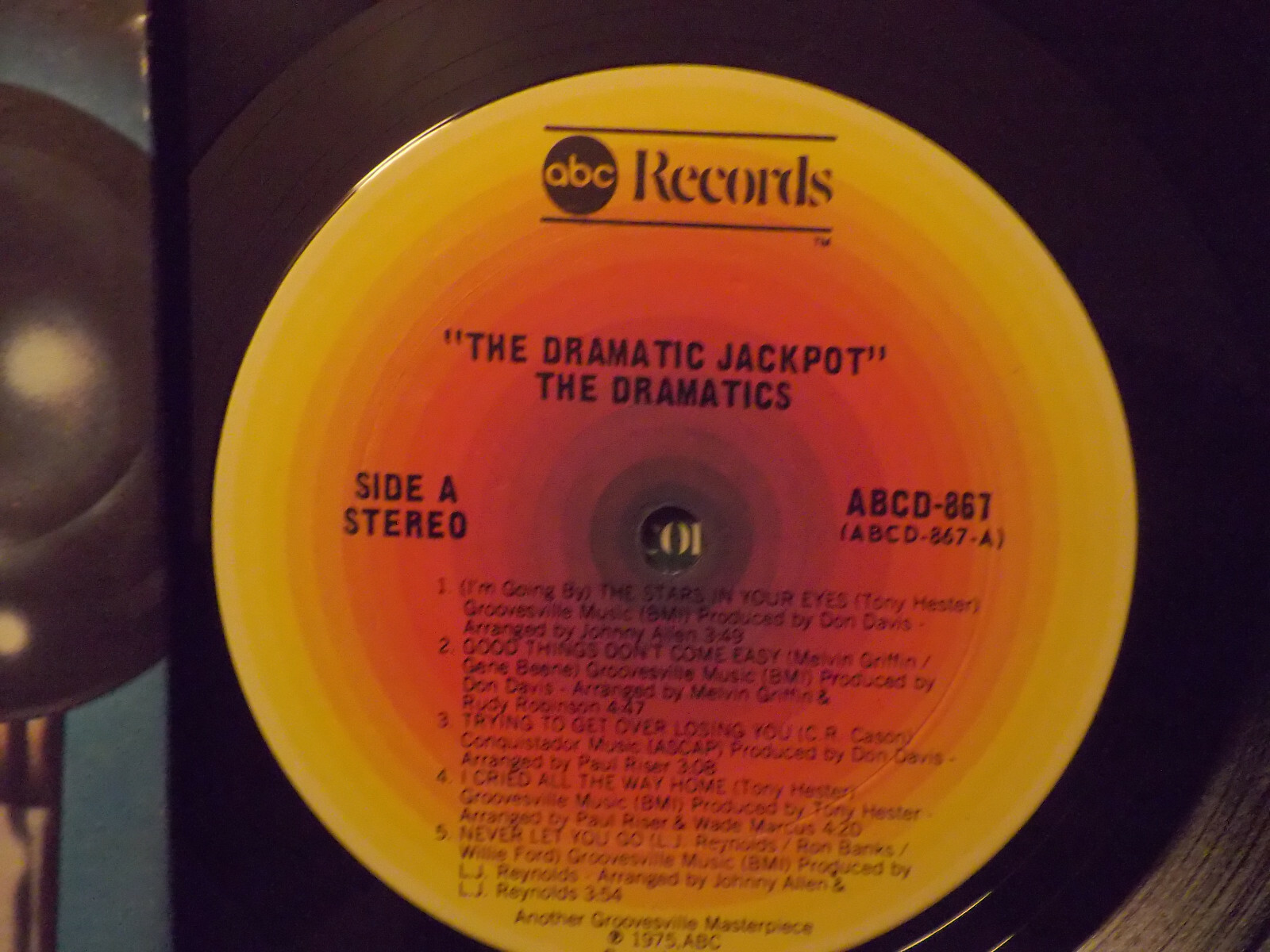 Ron Banks & The Dramatics – The dramatic Jackpot (ABC Records, ABCD-867, US, 1975), Bild 2