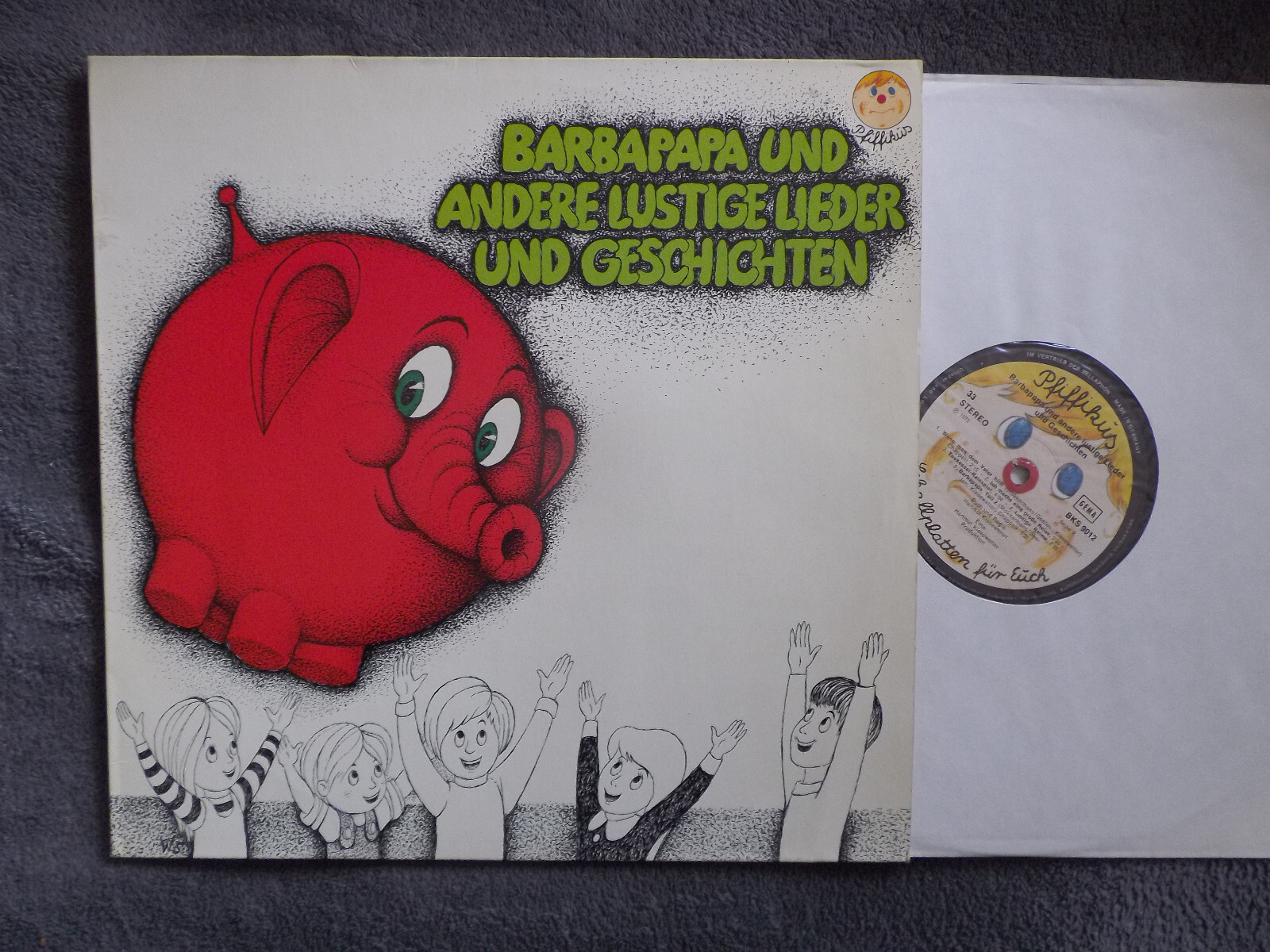 Barbapapa und andere lustige Lieder und Geschichten – LP, Pfiffikus BKS 9012