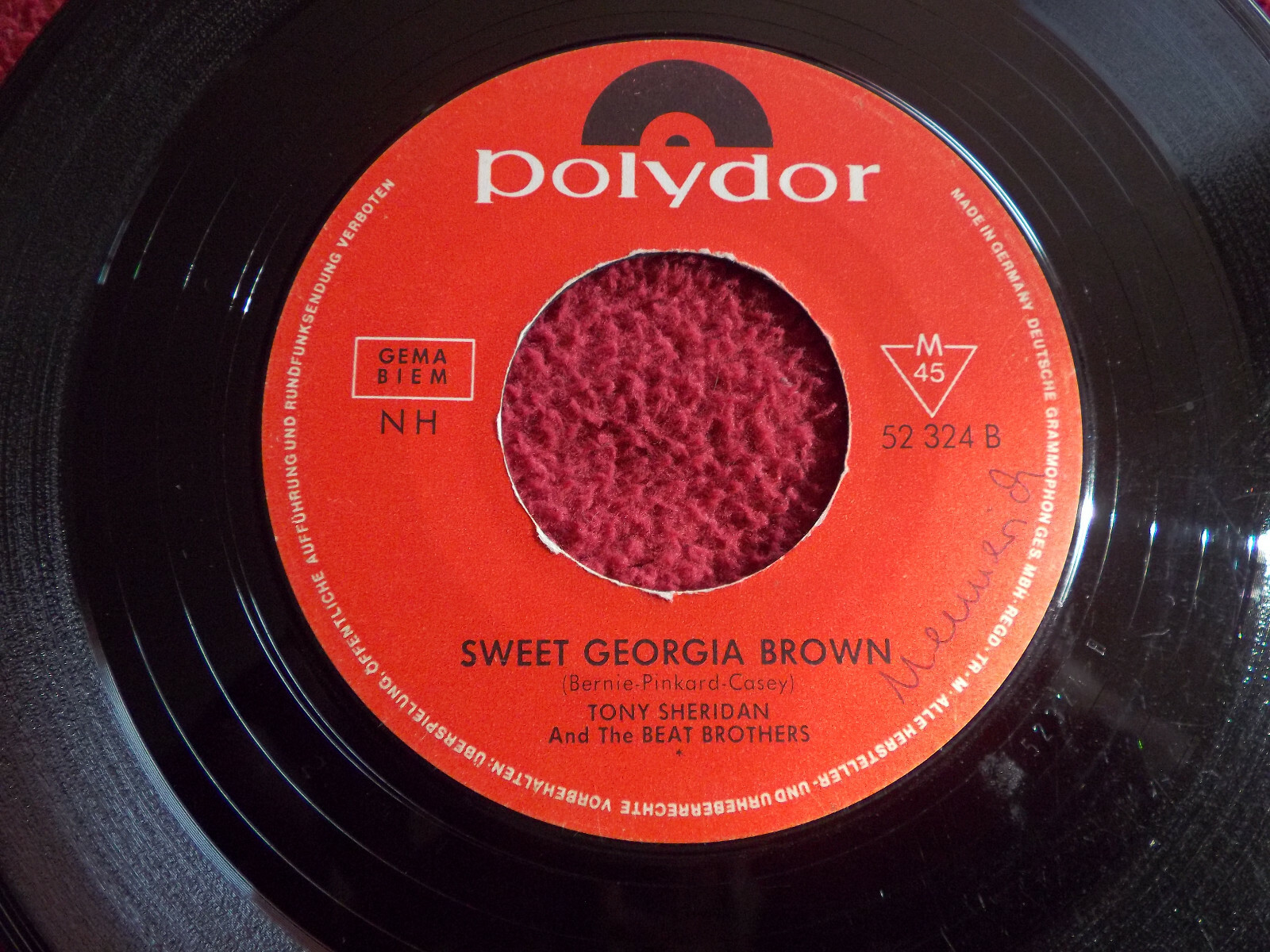 Tony Sheridan and the Beat Brothers – Skinny Minny / Sweet Georgia Brown (Polydor, 52 324), Bild 2