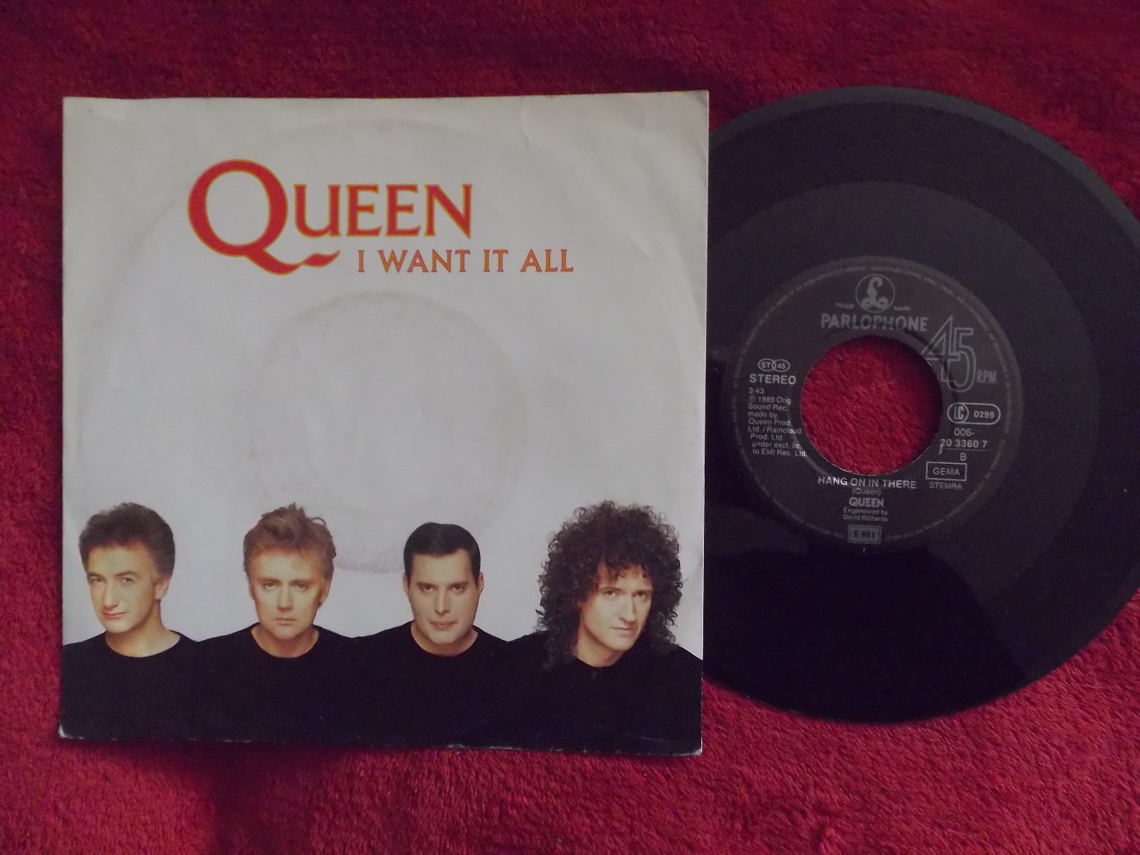 Queen – I want it all / Hang on in there | Parlophone 006-20 3360 7 (1989)