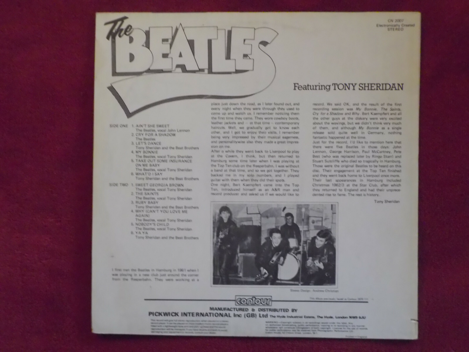 The Beatles featuring Tony Sheridan – LP, Pickwick / Contour Records, Bild 2