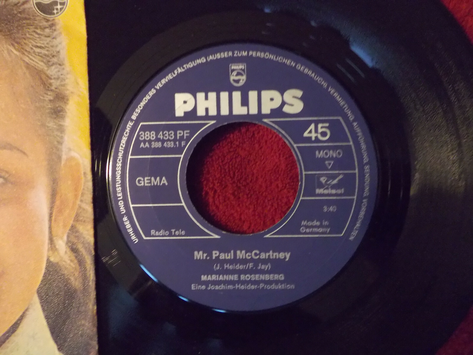 Marianne Rosenberg – Mr. Paul McCartney / Wer Liebe sucht (Philips Records, 388 433 PF), Bild 2