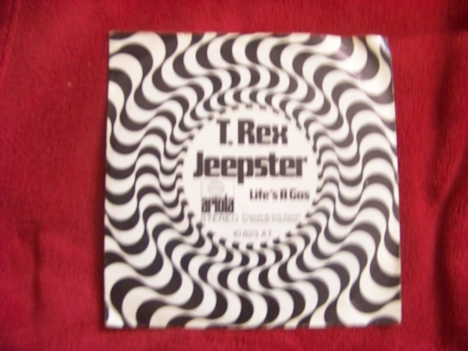 T. Rex – Jeepster / Life´s gas | Ariola Records 10 823 AT, deutsche Single, Bild 2