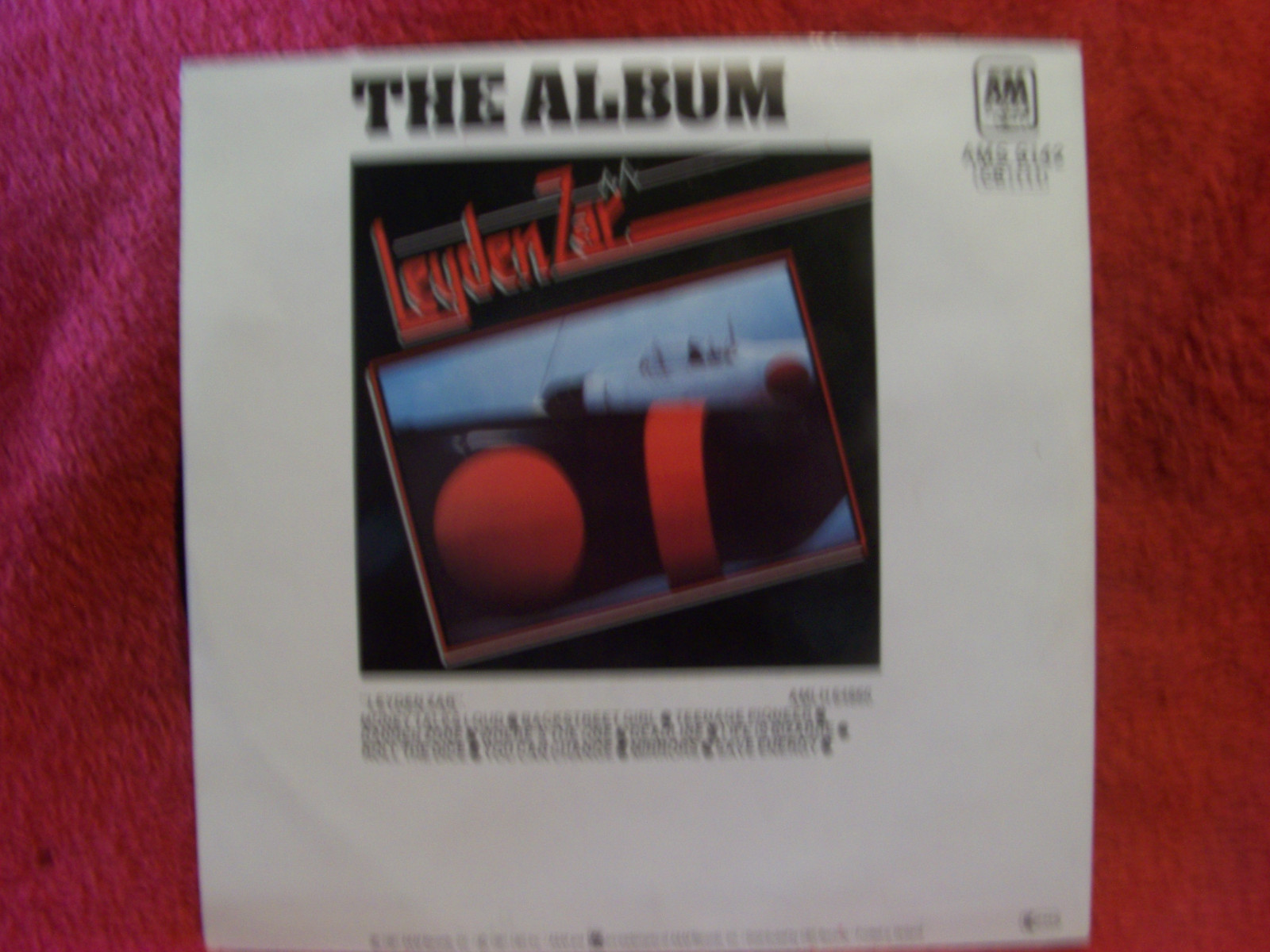 Leyden Zar – Back Street Girl / Danger Zone (A&M Records, AMS 9142, 1981), Bild 2