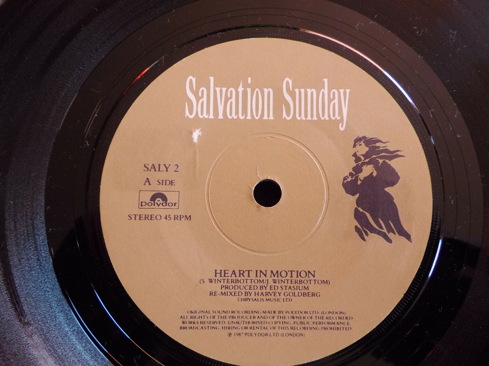 Salvation Sunday – Heart in motion / Heartbreaking man (Single, Polydor Records, SALY 2, England, 1993)
